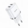 HOCO N4 WHITE DUAL PORTS USB CHARGER